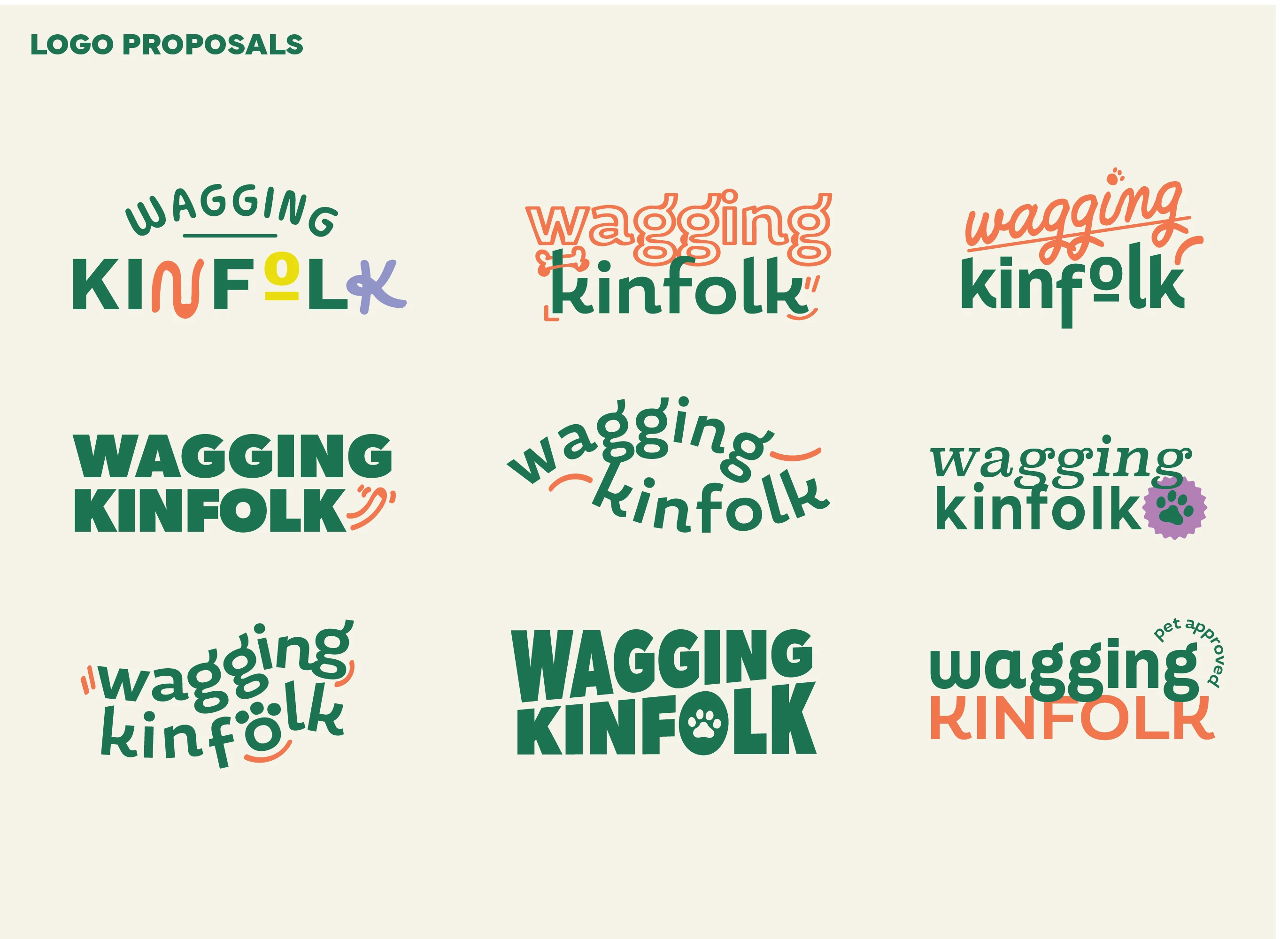 Wagging Kinfolk's Logo Exploration